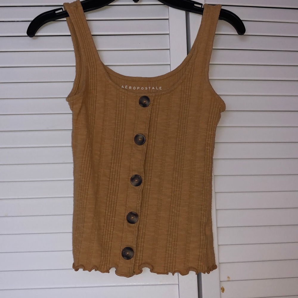 Yellow button up tank